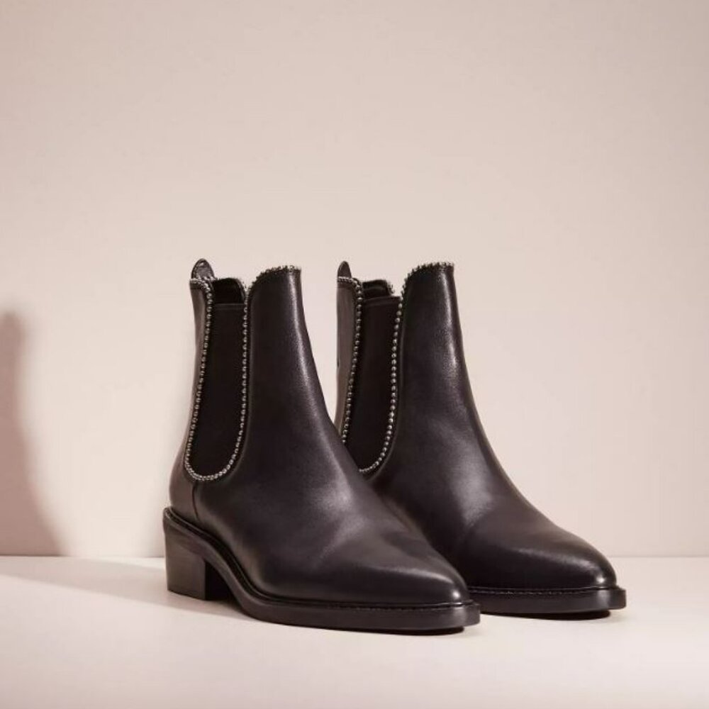 Coach bowery leather booties size 11